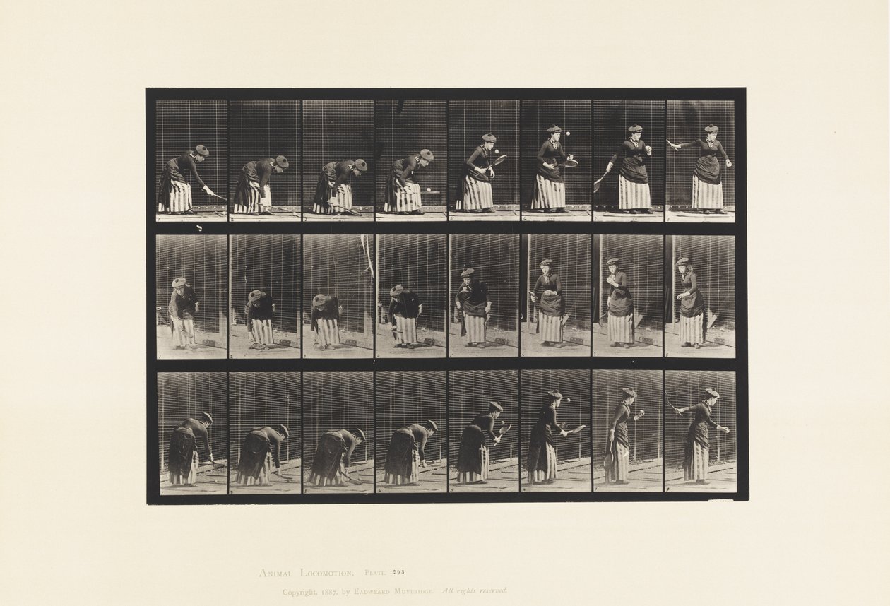 Placa 295. Ténis de Relva; Servir de Eadweard Muybridge