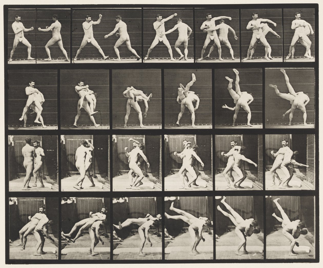Placa 332. Boxe; Nádegas cruzadas (sapatos) de Eadweard Muybridge