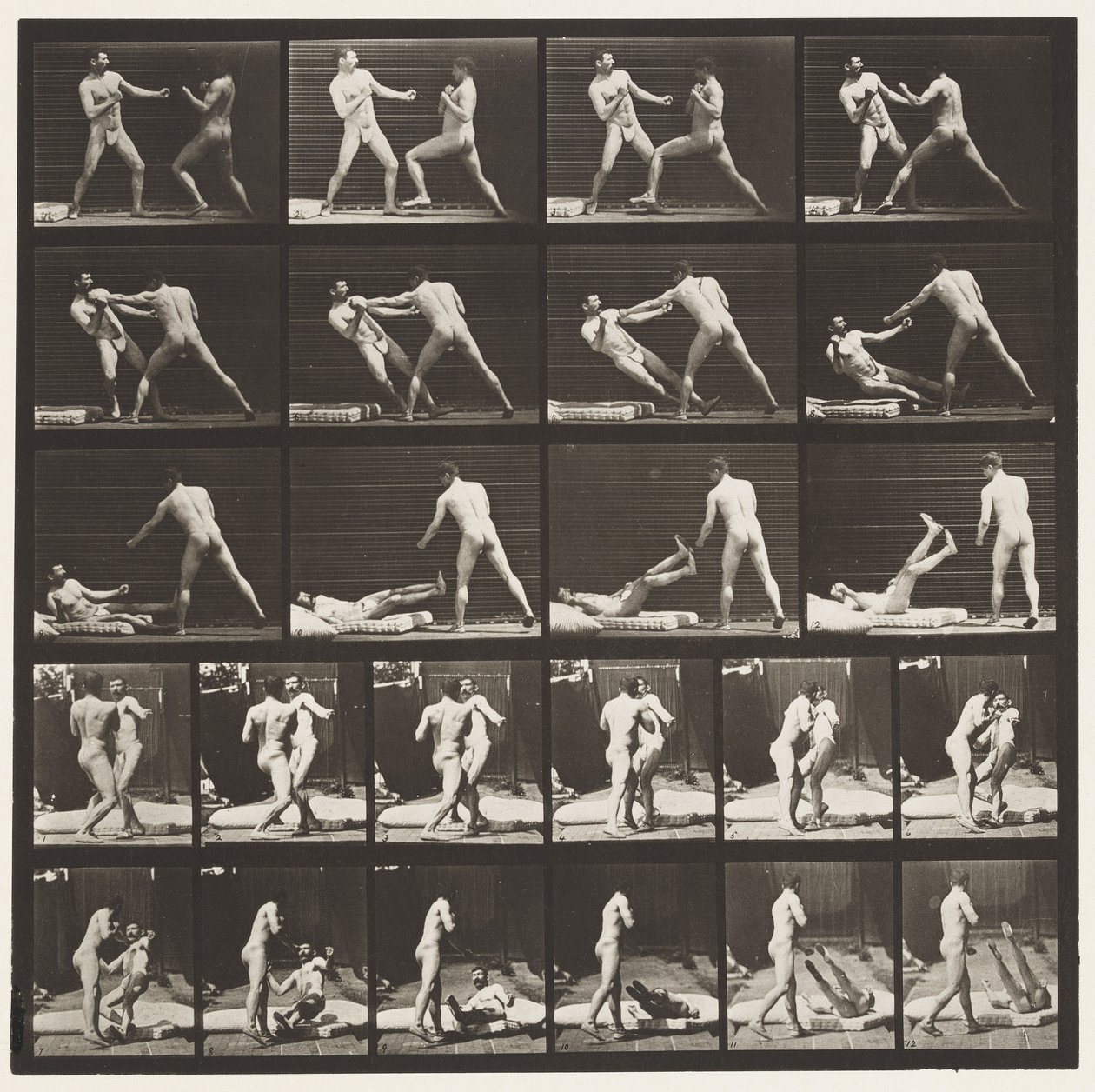 Placa 333. Encaixotamento; 53 Derrubando 52 (Sapatos) de Eadweard Muybridge