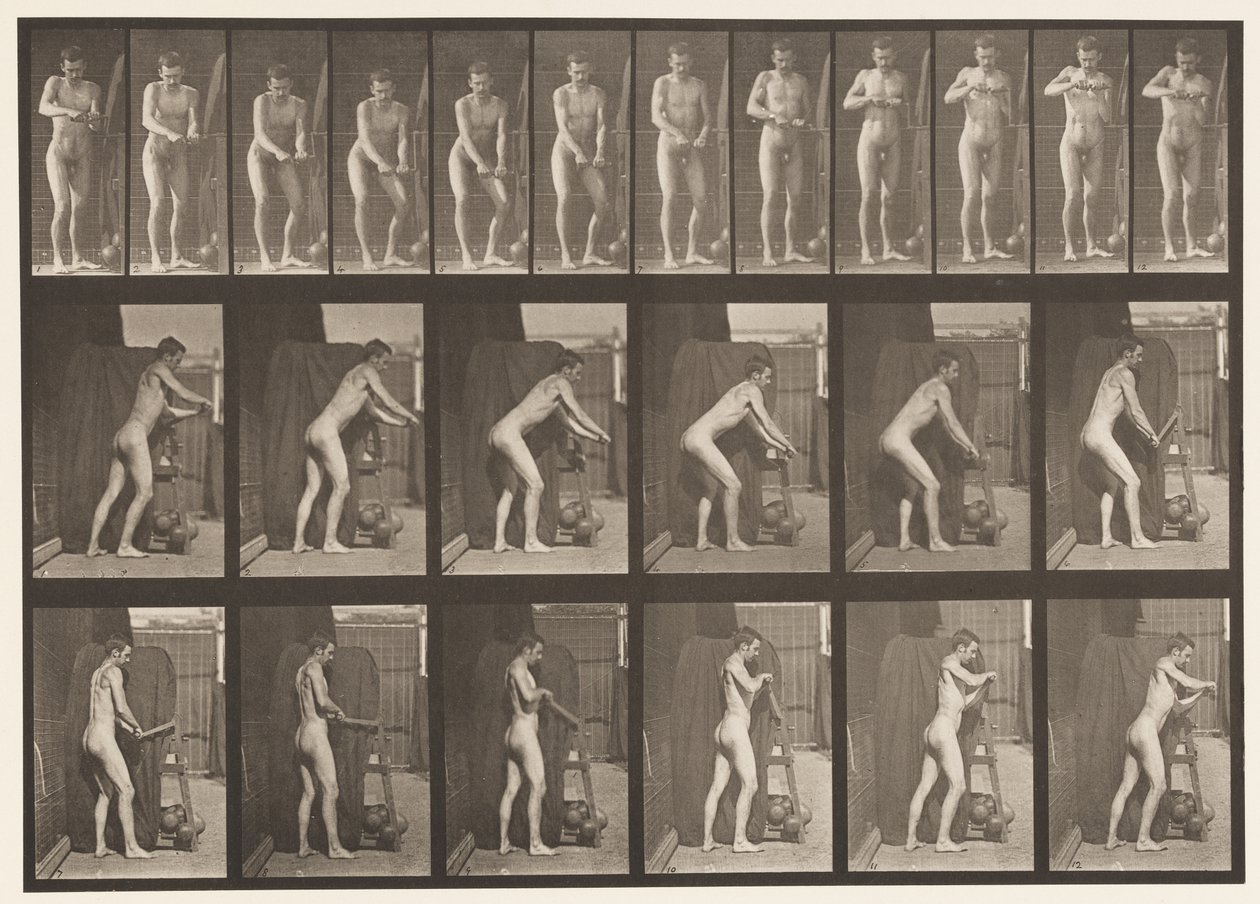 Placa 395. Virar um cabo de manivela de Eadweard Muybridge