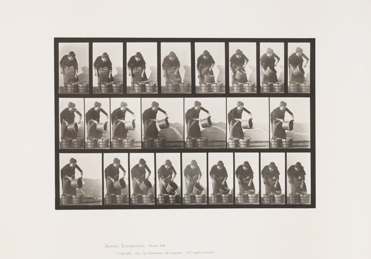 Prato 403. Balde de Água Esvaziamento de Eadweard Muybridge