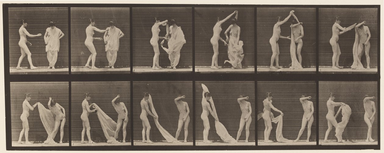 Placa 427. Sanita; Dois modelos de Eadweard Muybridge
