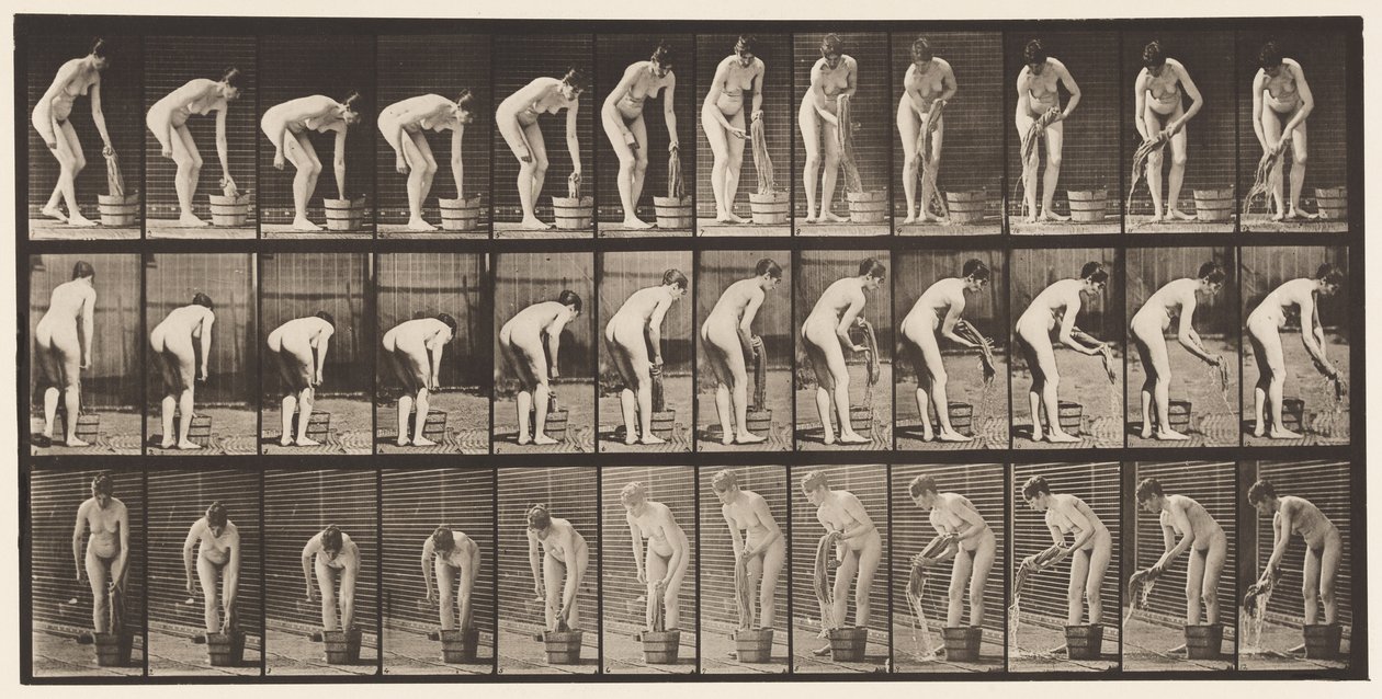Prancha 433. Torcendo Roupas de Eadweard Muybridge