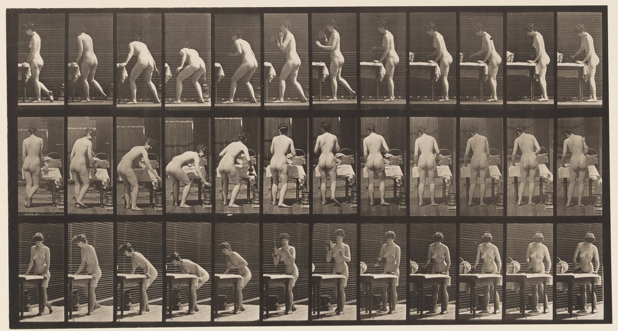 Prato 435. Passando roupas de Eadweard Muybridge