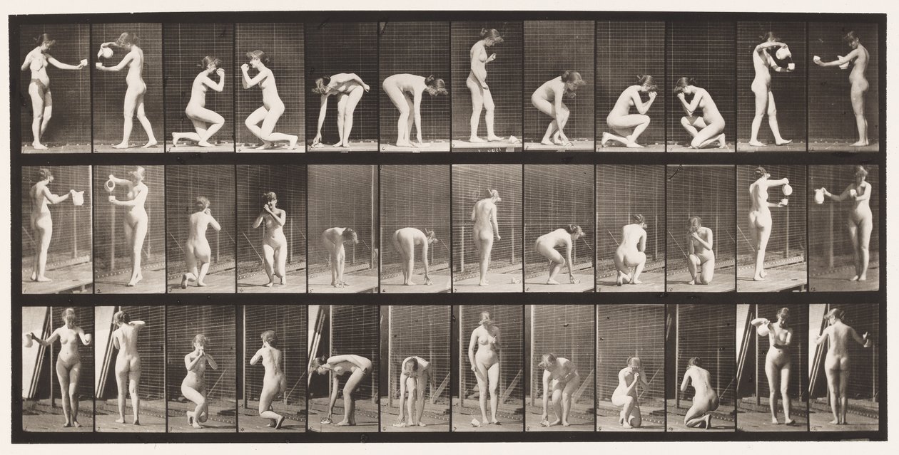 Placa 501. Diversos, inclinar-se, ajoelhar-se etc. de Eadweard Muybridge