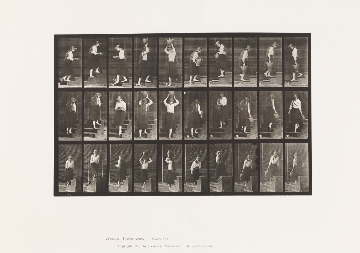Prato 504. Escada Ascendente e Escada Descendente de Eadweard Muybridge