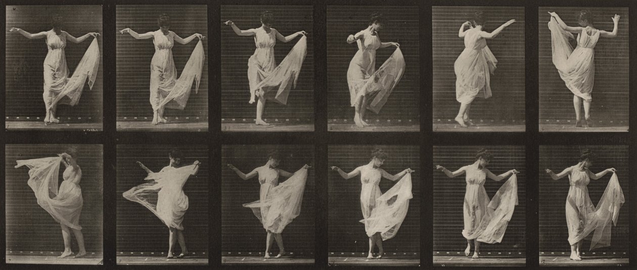 Prancha número 187. Dança (de fantasia) de Eadweard Muybridge