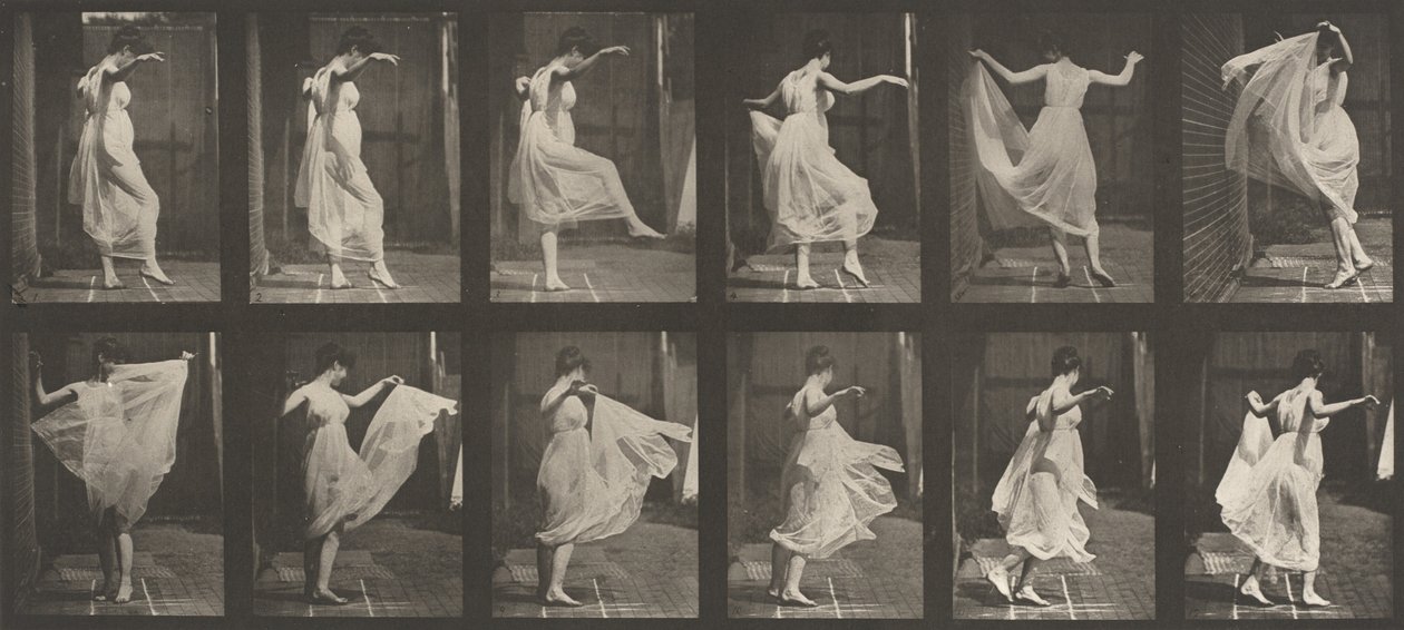 Placa número 188. Dança (fantasia) de Eadweard Muybridge