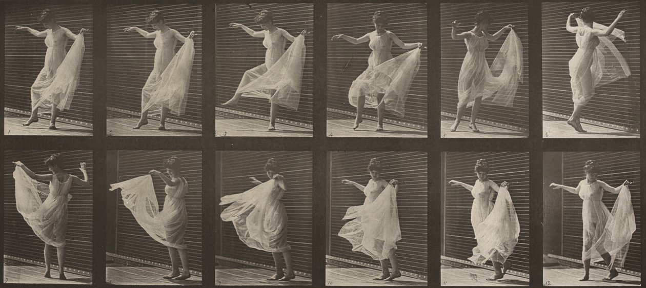 Prancha número 189. Dança (fantasia) de Eadweard Muybridge