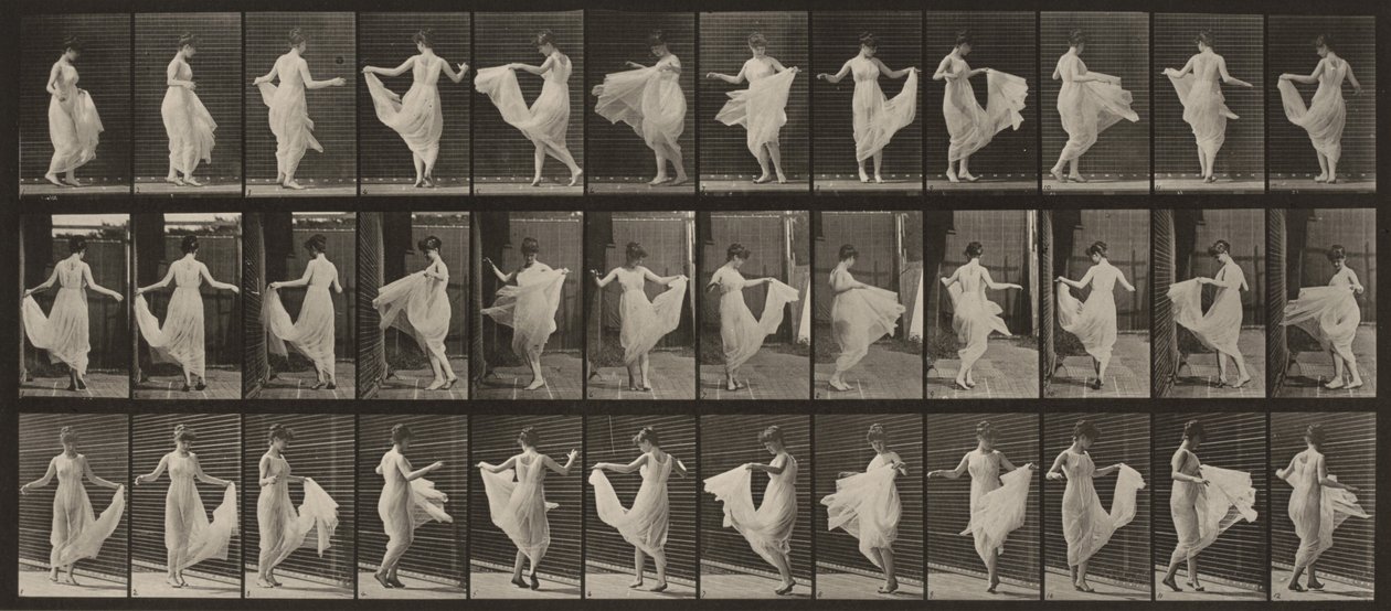 Prancha número 192. Dança (elegante) de Eadweard Muybridge