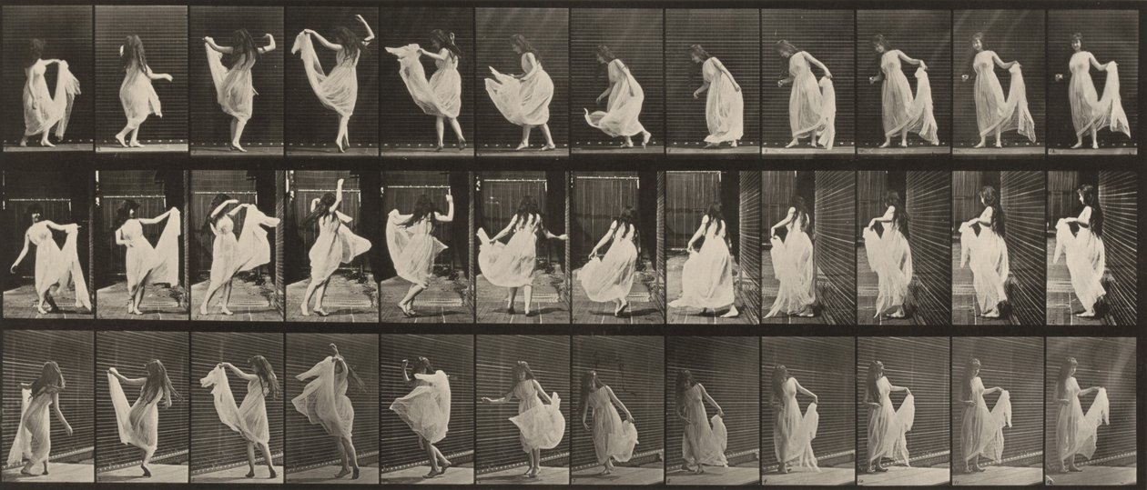 Prancha número 193. Dança (fantasia) de Eadweard Muybridge