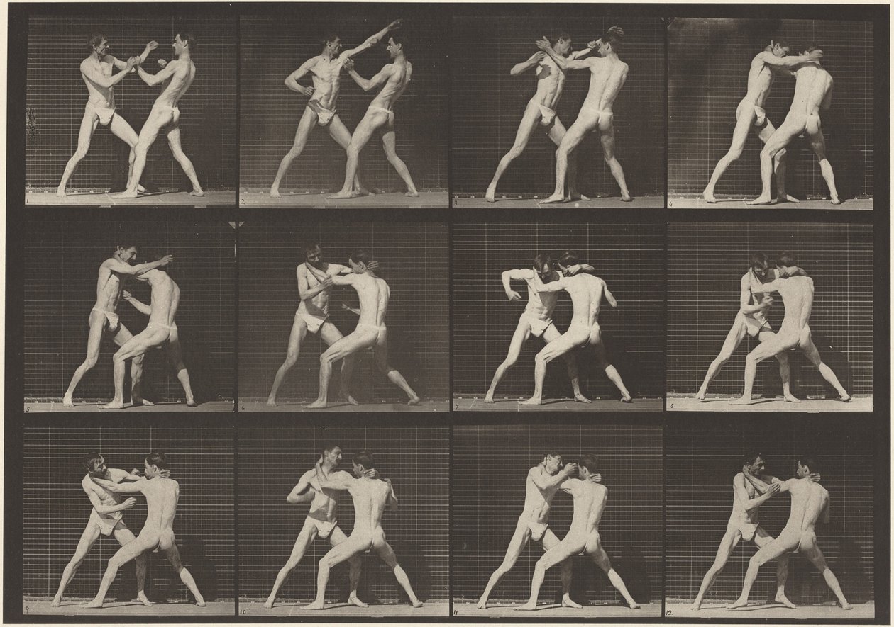 Placa número 340. Boxe, mão aberta (sapatos),1887 (foto) de Eadweard Muybridge