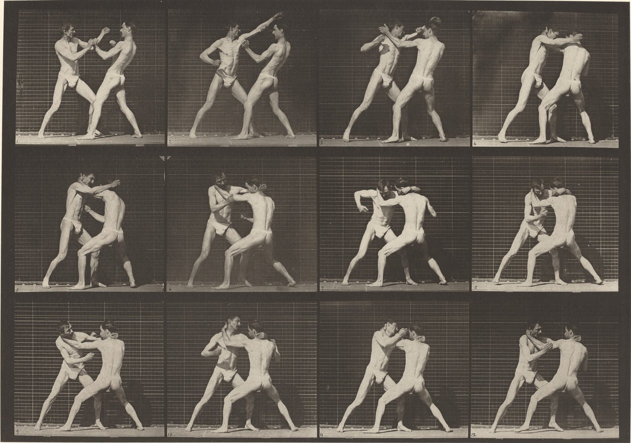 Placa número 340. Boxe, mão aberta (sapatos) de Eadweard Muybridge