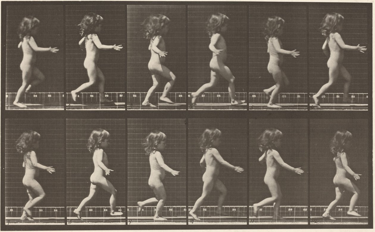 Placa número 469. Criança a correr, 1887 (foto) de Eadweard Muybridge