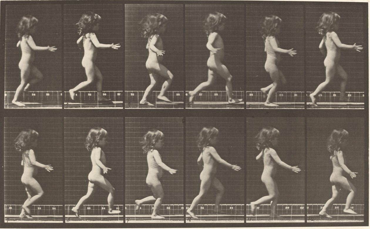 Placa número 469. Criança correndo de Eadweard Muybridge