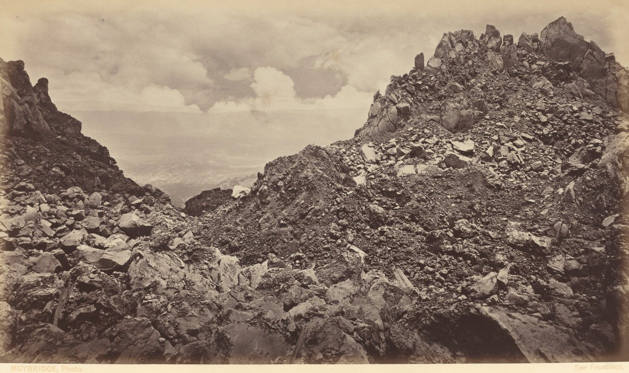 Quezaltenango da cratera de um vulcão de Eadweard Muybridge