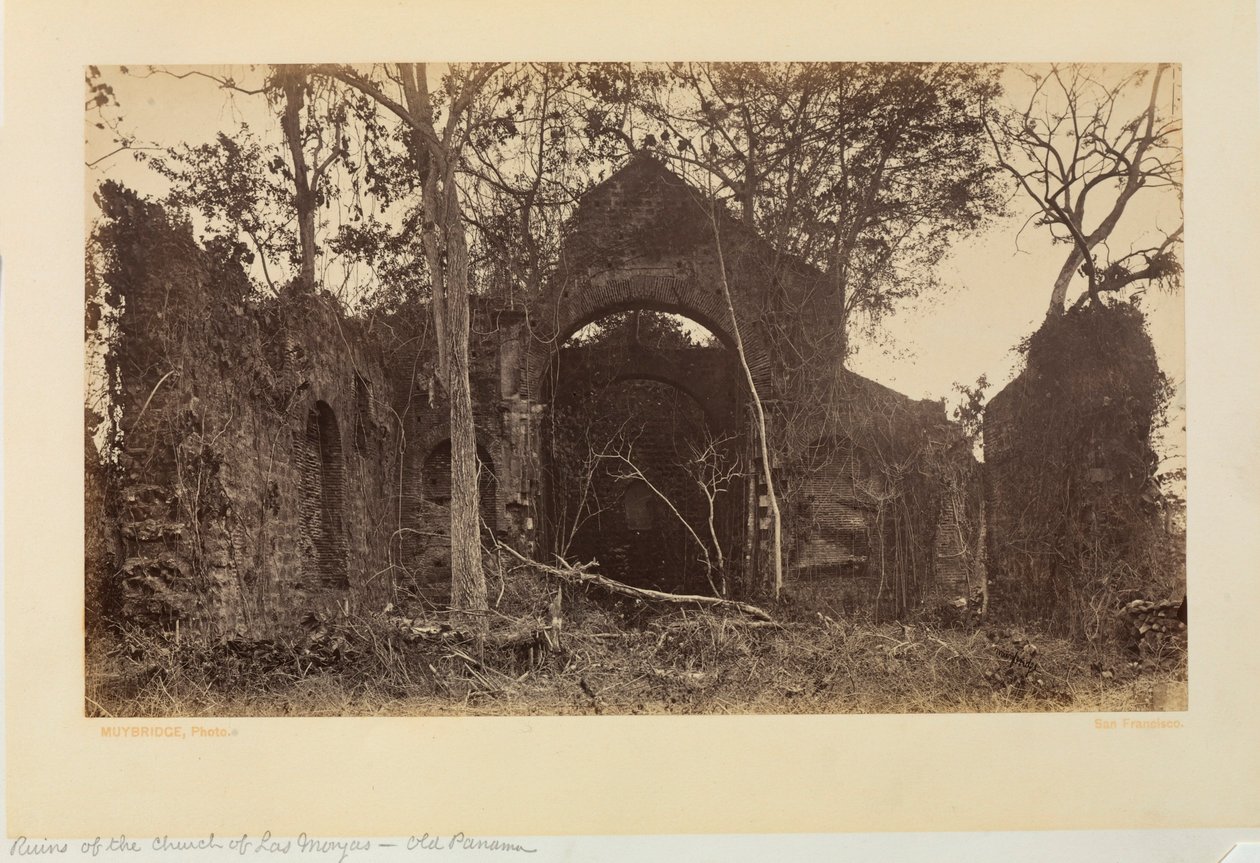 Ruínas da Igreja de Las Monjas, Panamá Antigo de Eadweard Muybridge