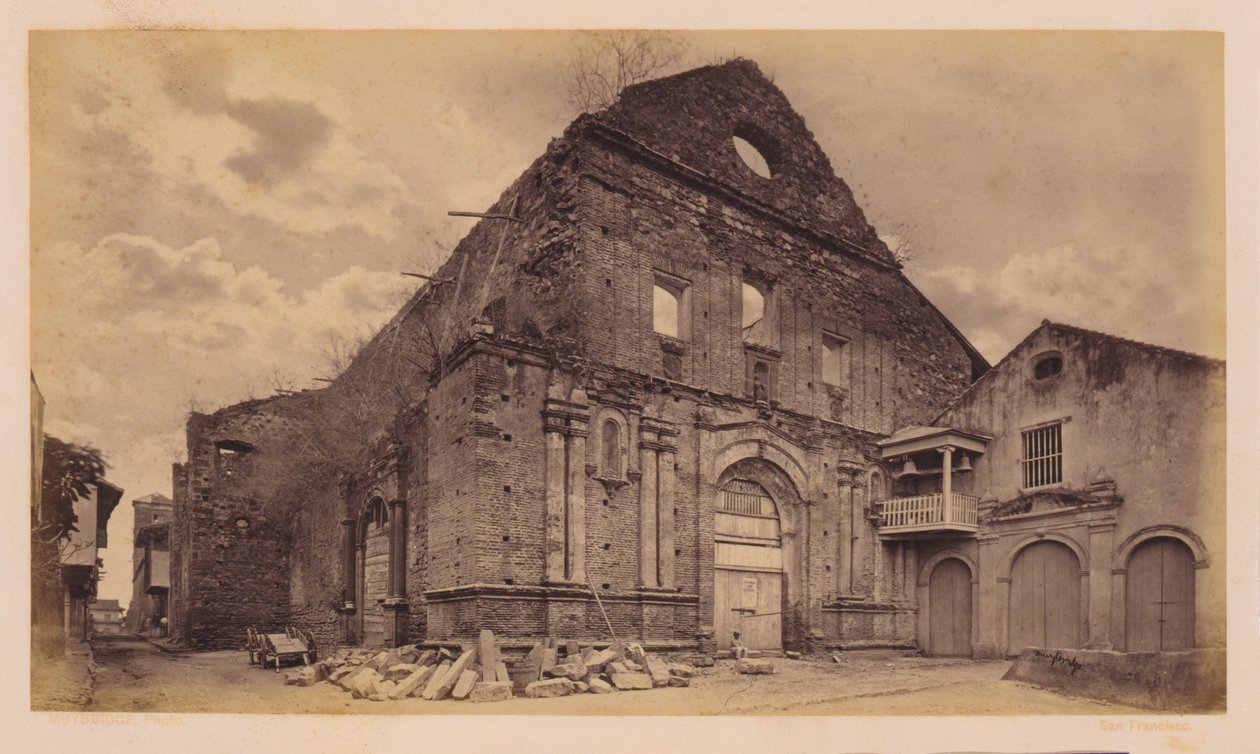 Ruínas da igreja de San Domingo, Panamá de Eadweard Muybridge