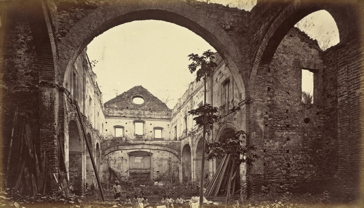 Ruínas da igreja de Santo Domingo, Panamá de Eadweard Muybridge