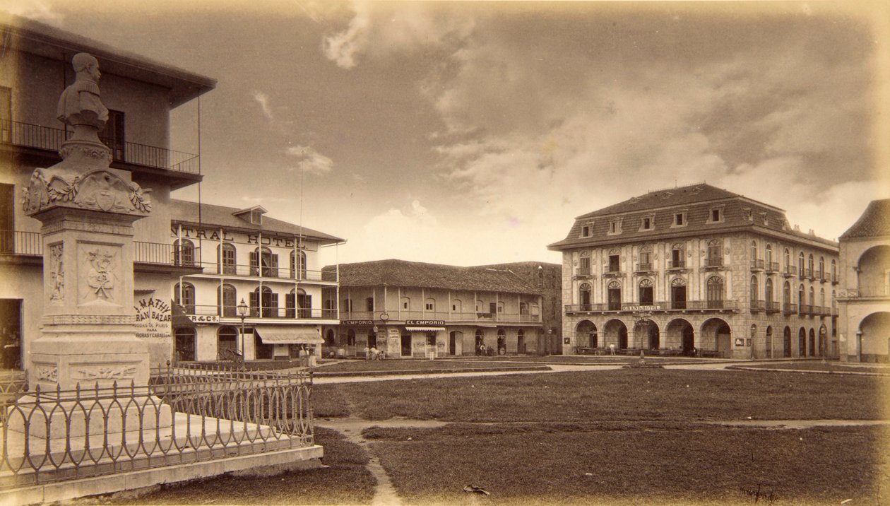 The Plaza, Panamá de Eadweard Muybridge
