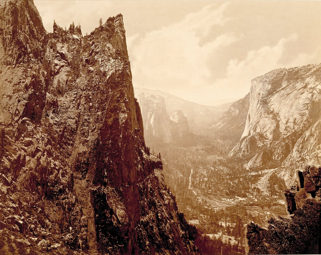 Vale do Yosemite a partir de Union Point de Eadweard Muybridge