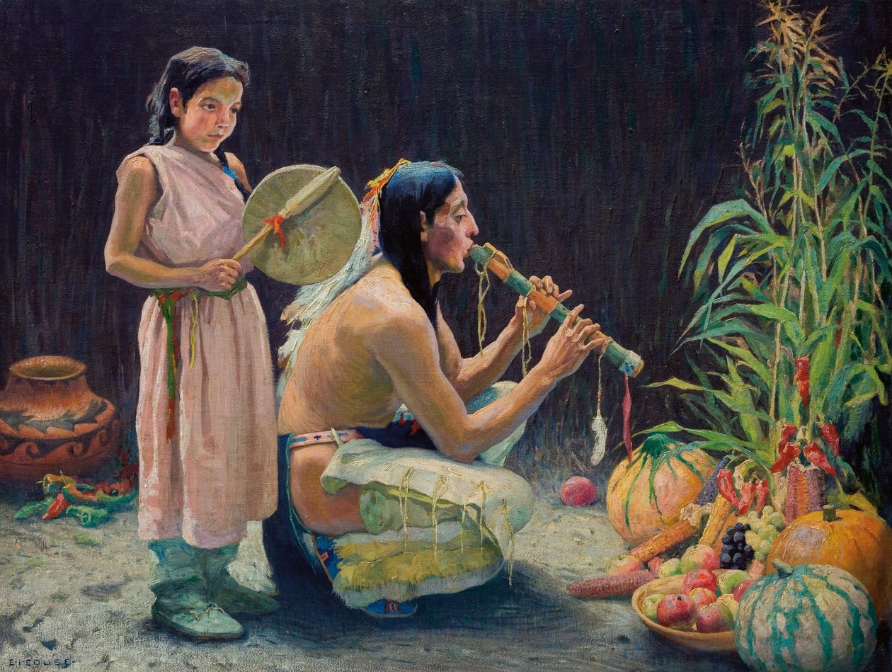 The Harvest Song, c.1920 (óleo sobre tela) de Eanger Irving Couse