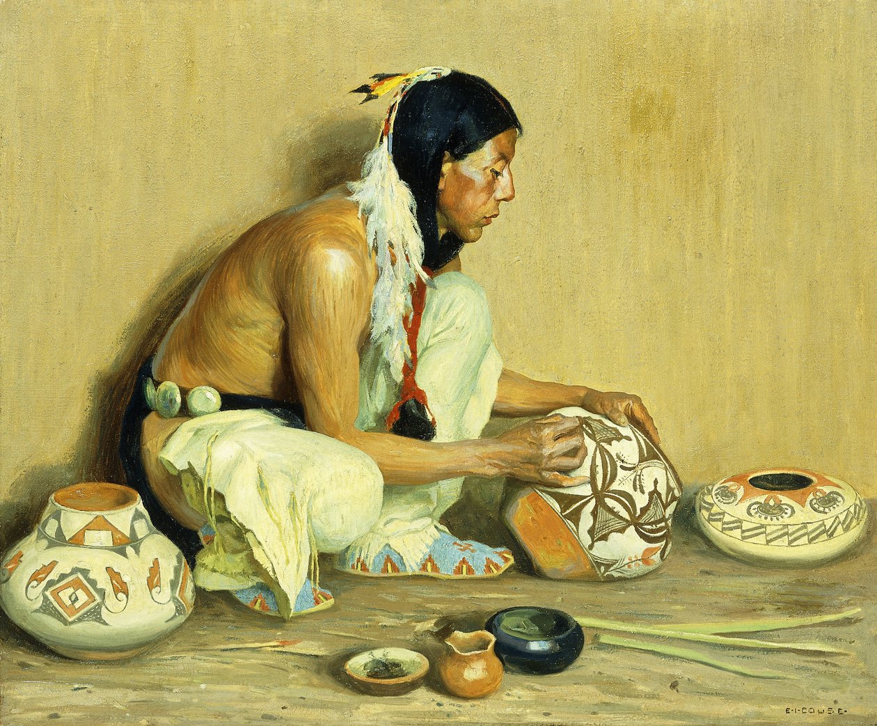 O fabricante de cerâmica de Eanger Irving Couse