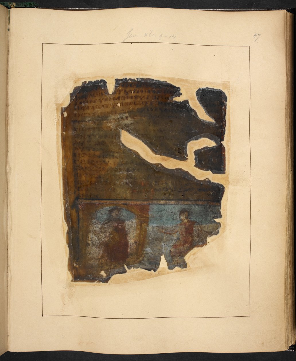 Uma página de The Cotton Genesis, século V ou VI de Eastern Mediterranean School