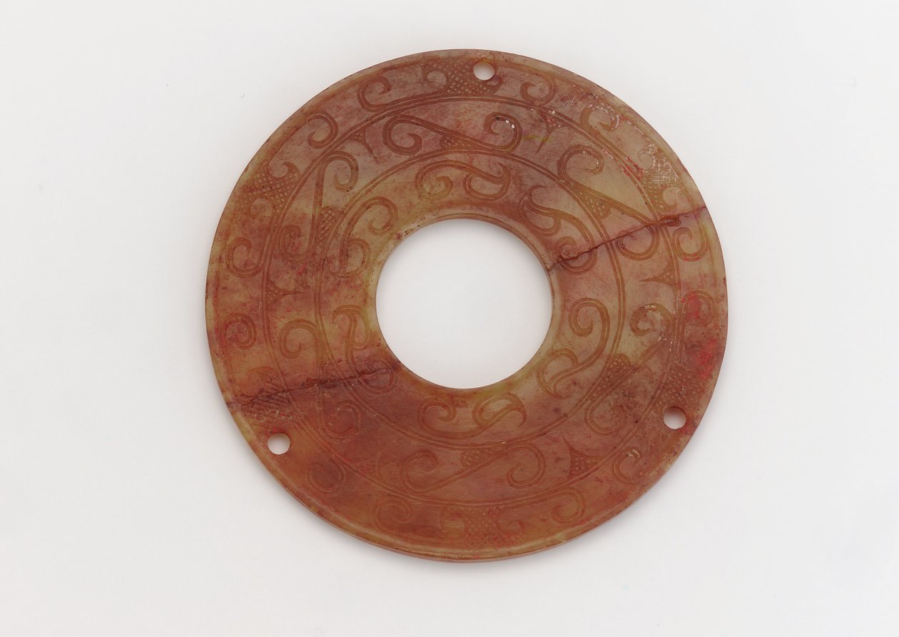 Disco ornamental, século 4 a 3 a.C. de Eastern Zhou Dynasty Chinese School