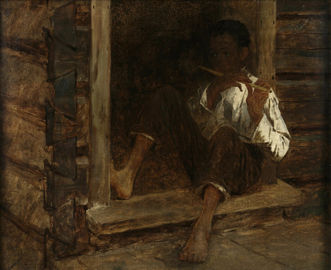 Black Boy, c.1860-61 ( óleo sobre tela) de Eastman Johnson