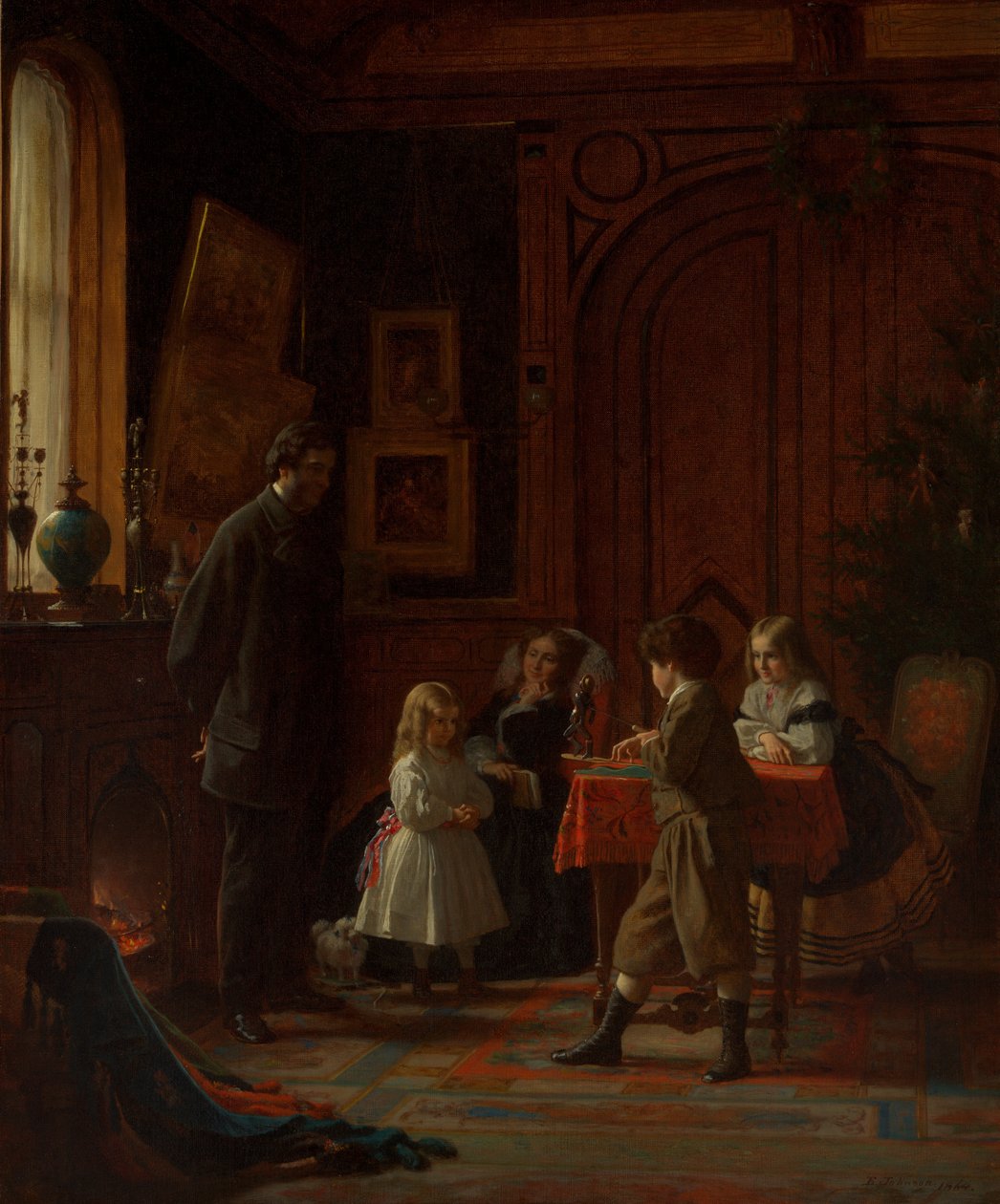 Época de Natal, A Família Blodgett, 1864. de Eastman Johnson