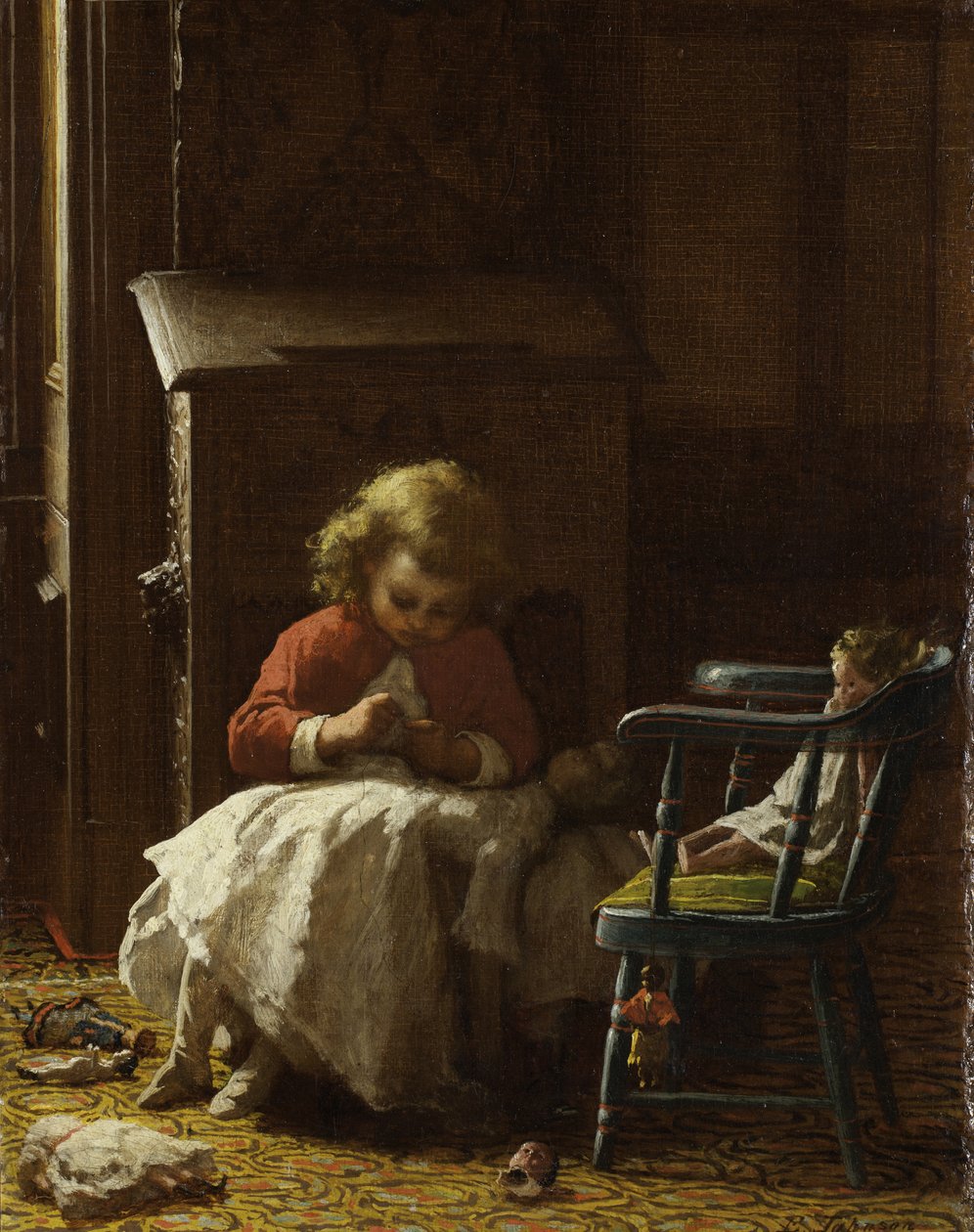 Família se importa, 1873 de Eastman Johnson