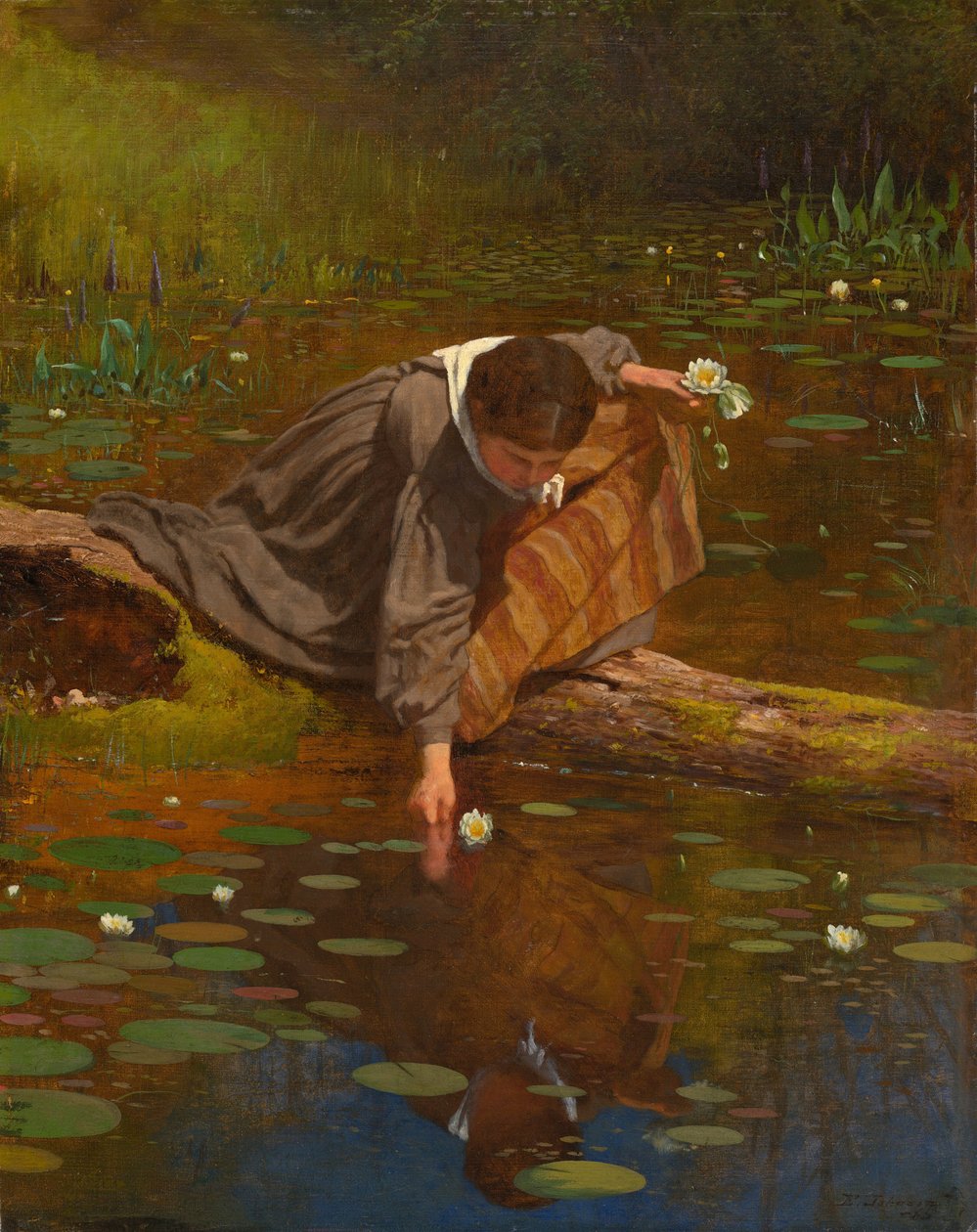 Colhendo Lírios de Eastman Johnson