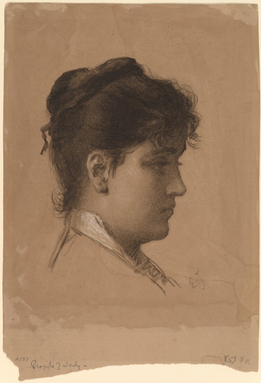 Cabeça de uma jovem de Eastman Johnson
