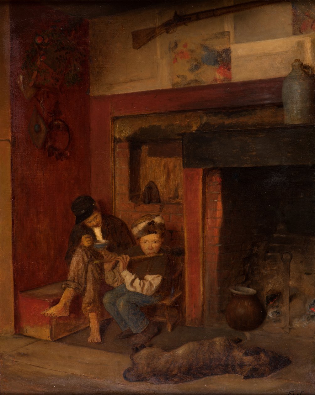 O Fifer e seu amigo, 1870-80 de Eastman Johnson
