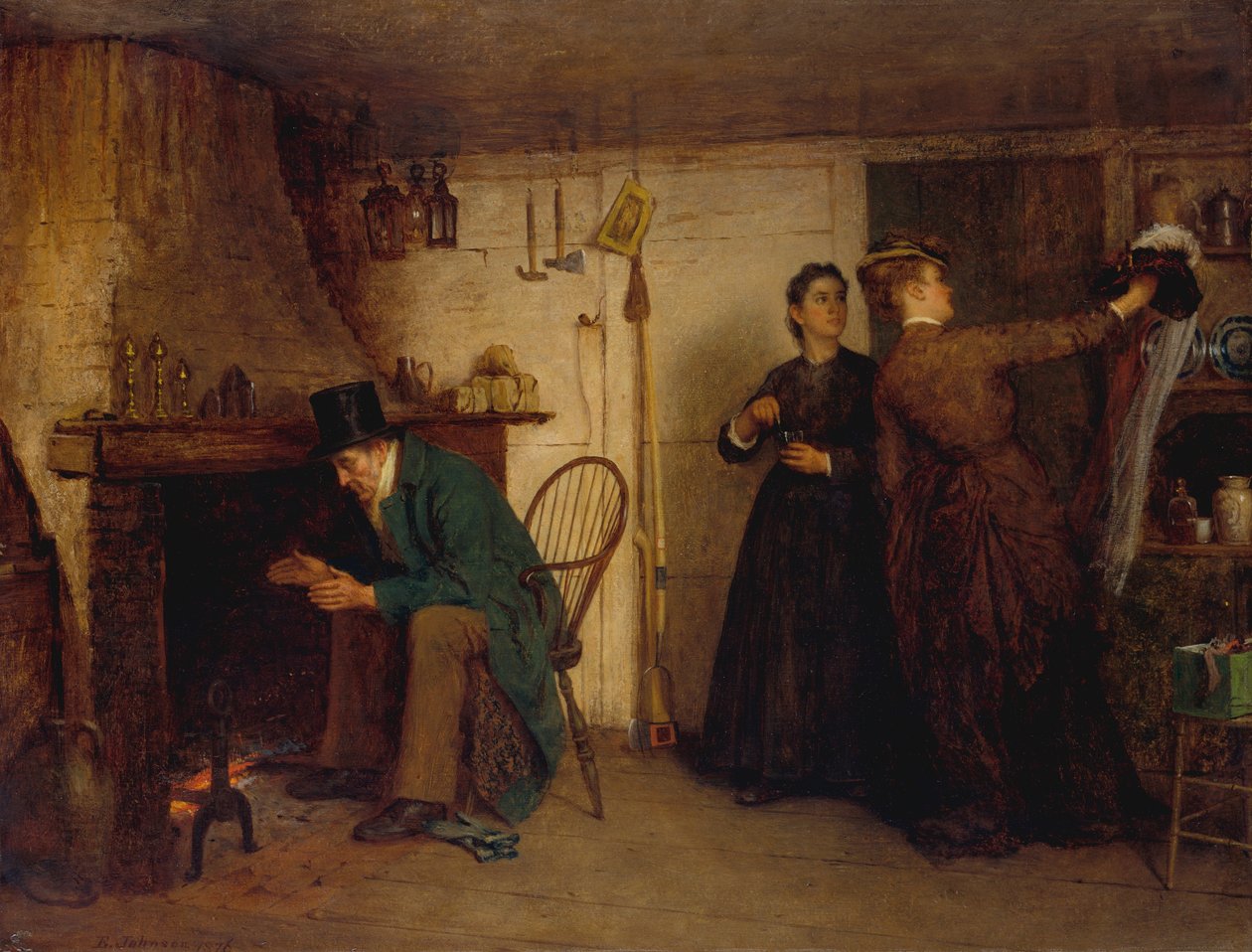 O capô novo, 1876. de Eastman Johnson