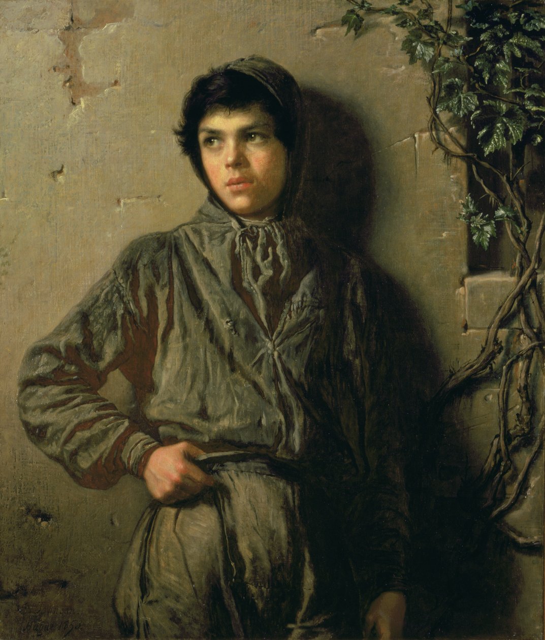 O menino saboiano, 1853 de Eastman Johnson