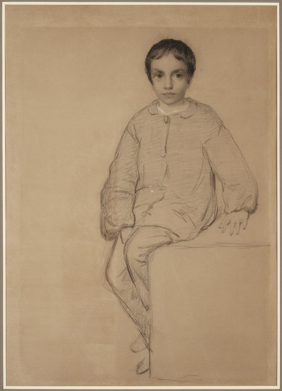 Menino sentado de Eastman Johnson