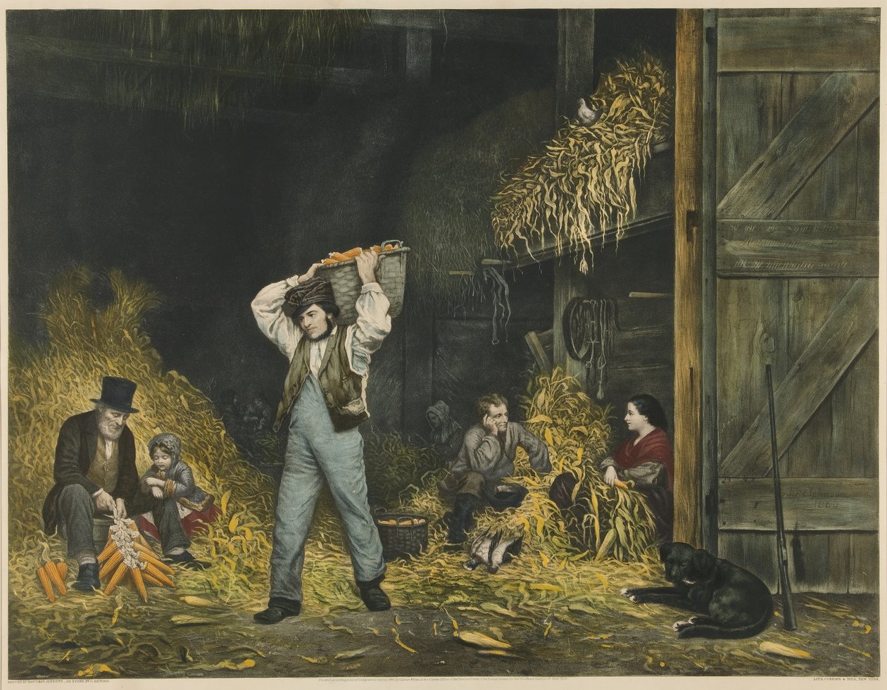 Descascando, pub. 1861 de Eastman after Johnson