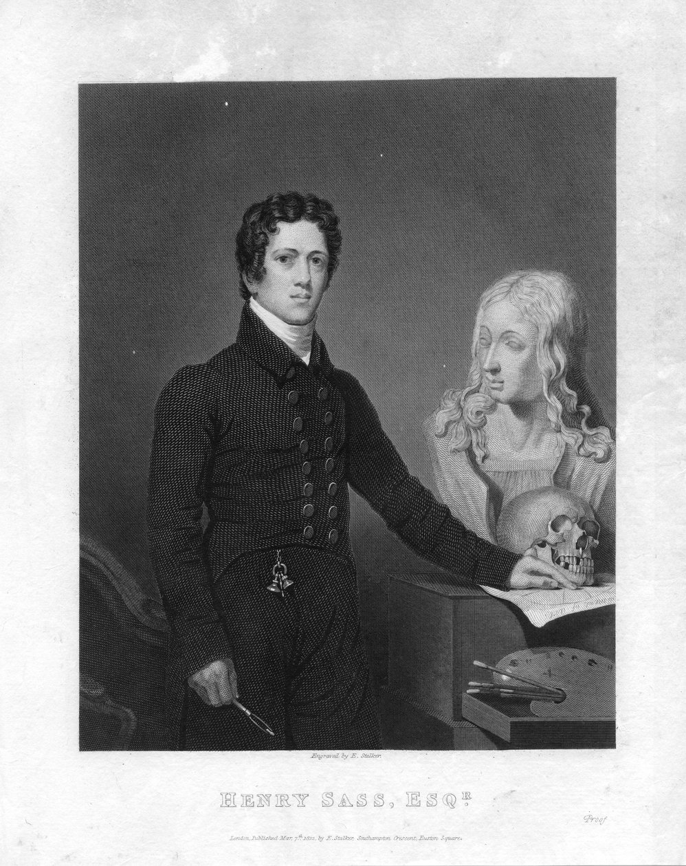 retrato gravado de Ebenezer Stalker