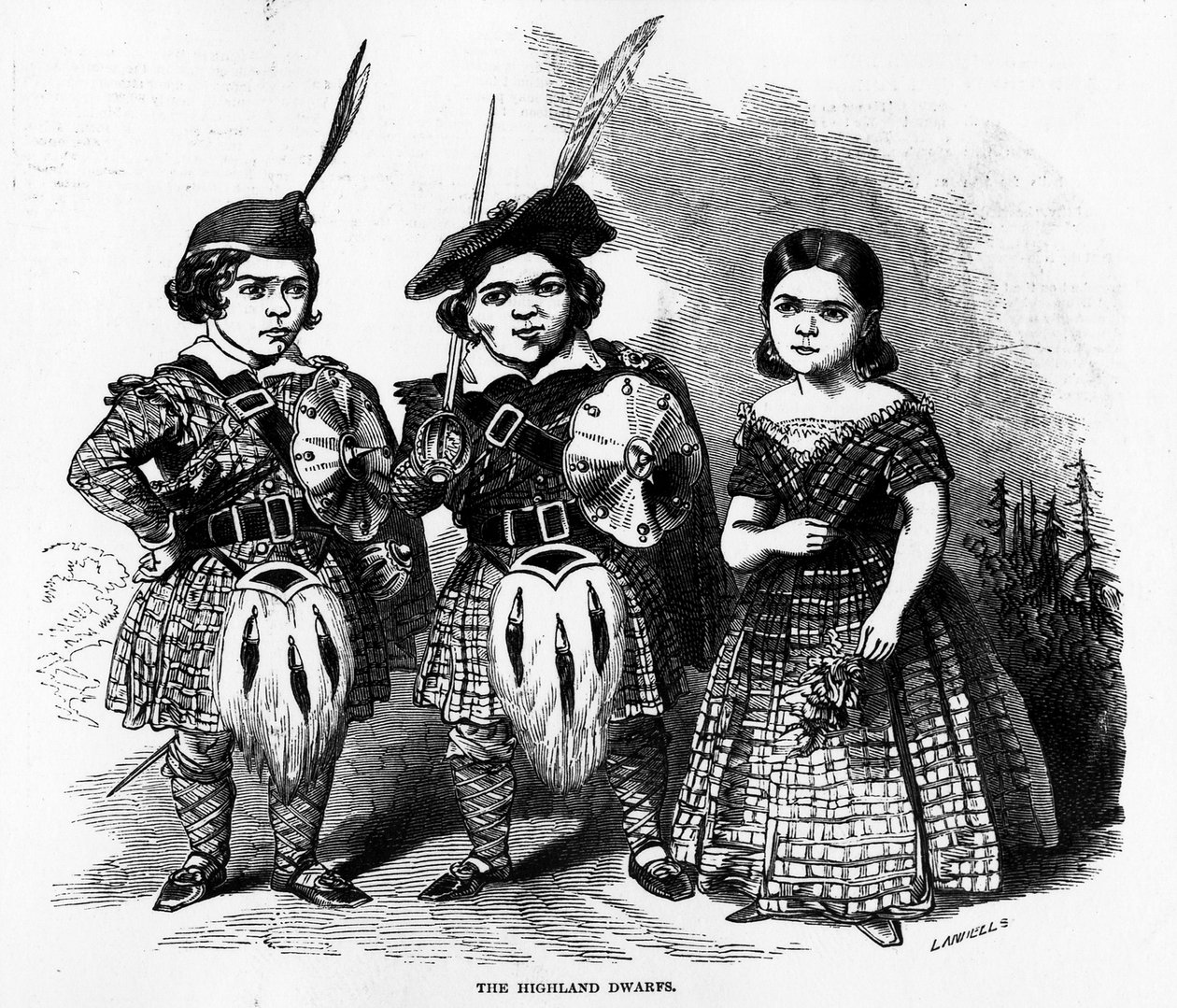 The Highland Dwarfs, publicado em &39;The Illustrated London News&39;, 30 de maio de 1846 de Ebenezer Landells