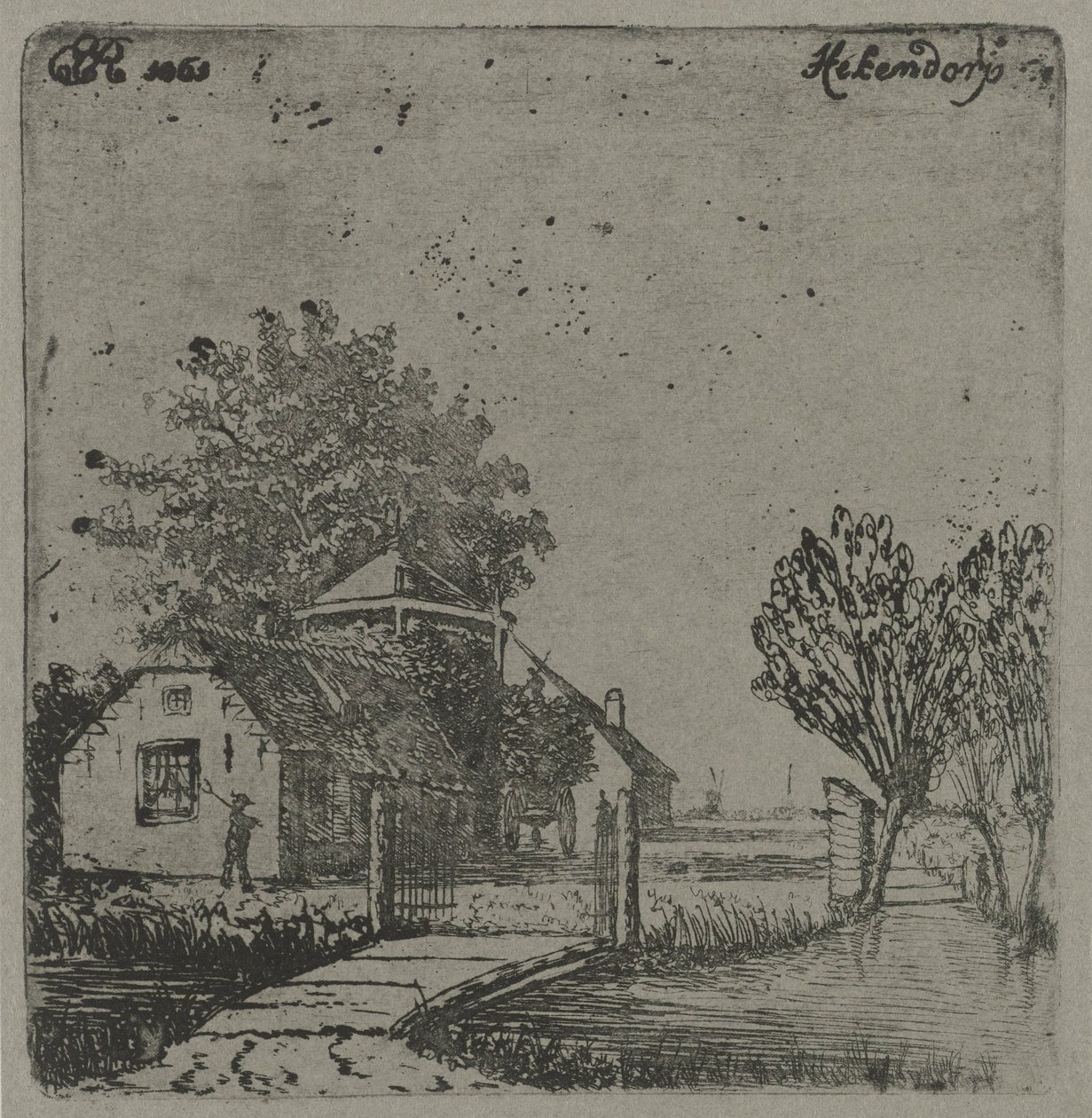 Vista de Hekendorp Hekendorp (título no objeto) de Eberhard Cornelis Rahms