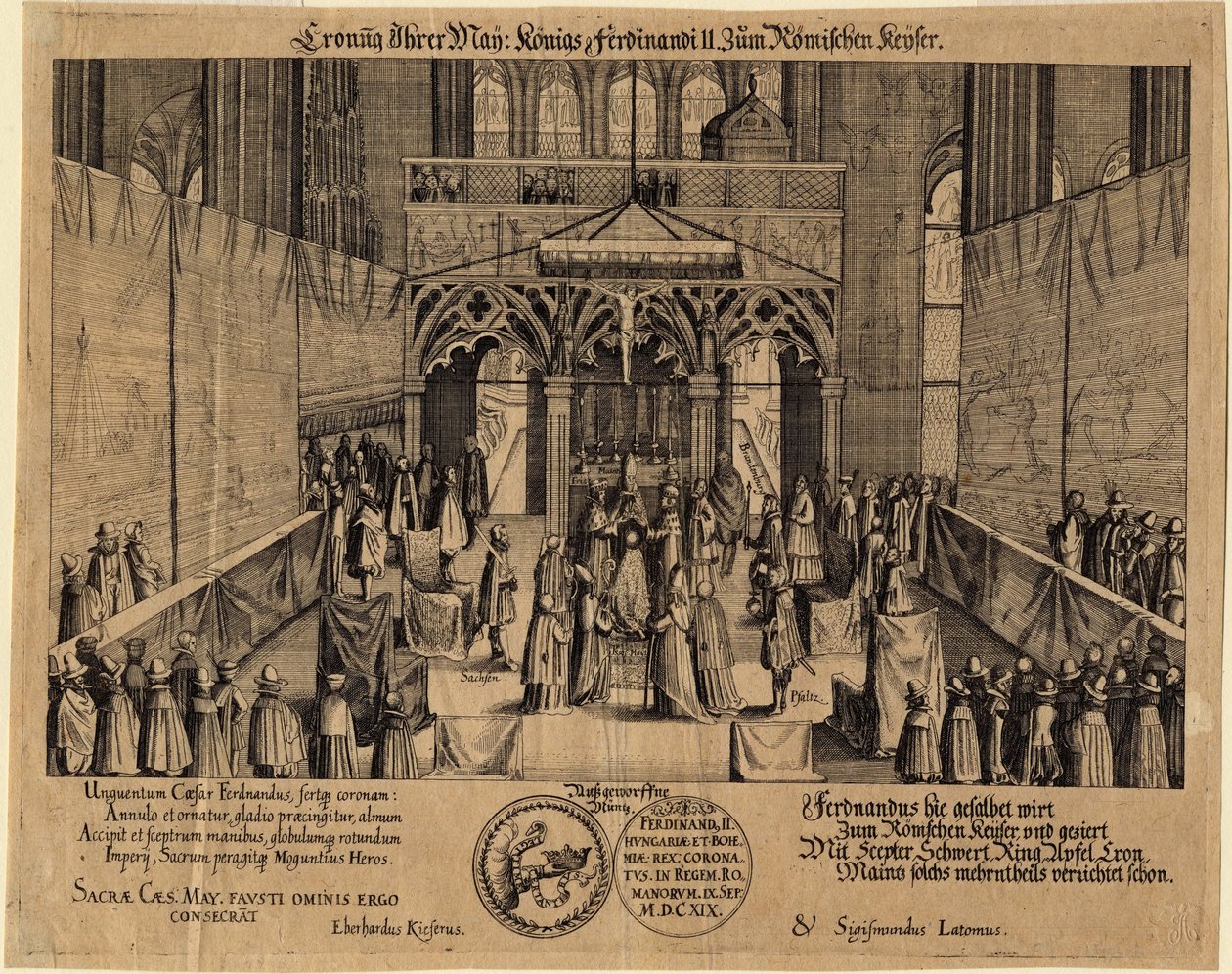Fernão II Empereur des Romains (1578-1637) - A coroação do rei Fernando II como santo imperador romano de Eberhard Kieser