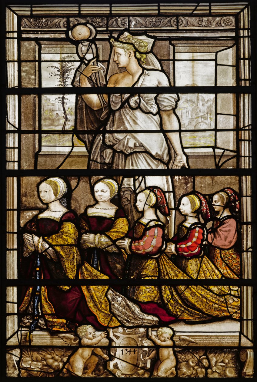 Filhas de Vitral de Constable Anne de Montmorency de Ecole française