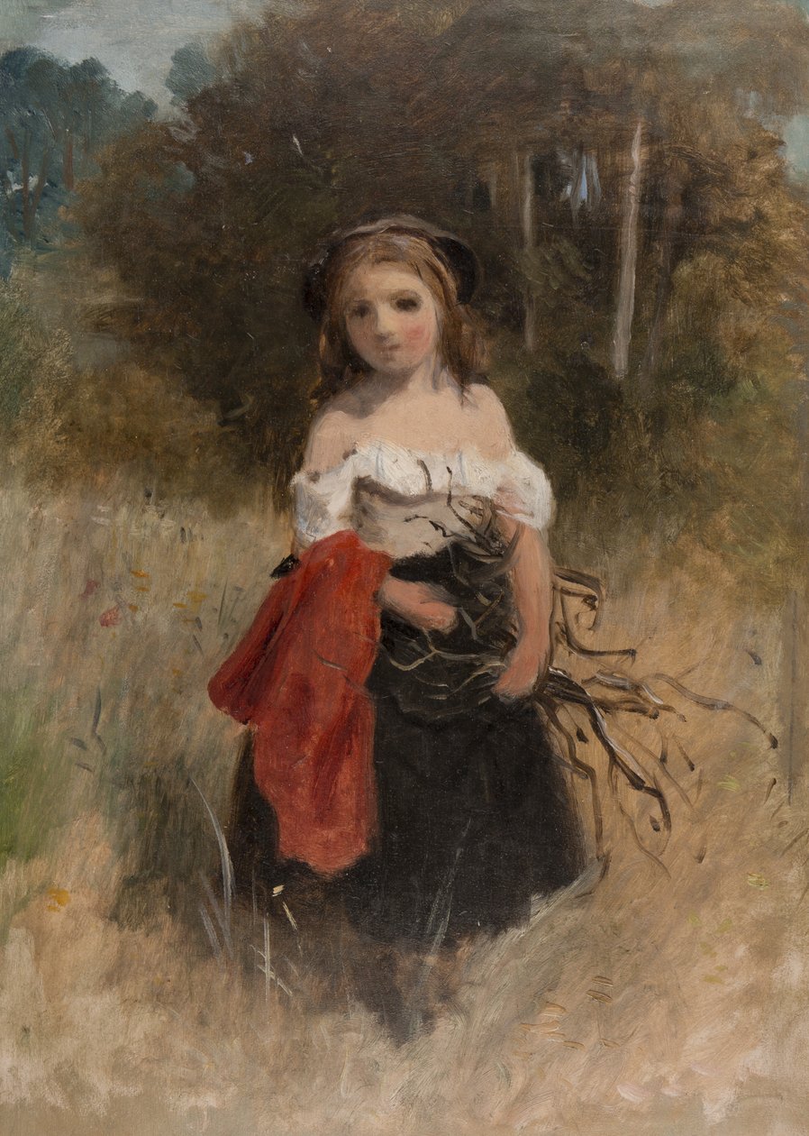 Recolha de lenha (óleo no cartão) de Eden Upton Eddis
