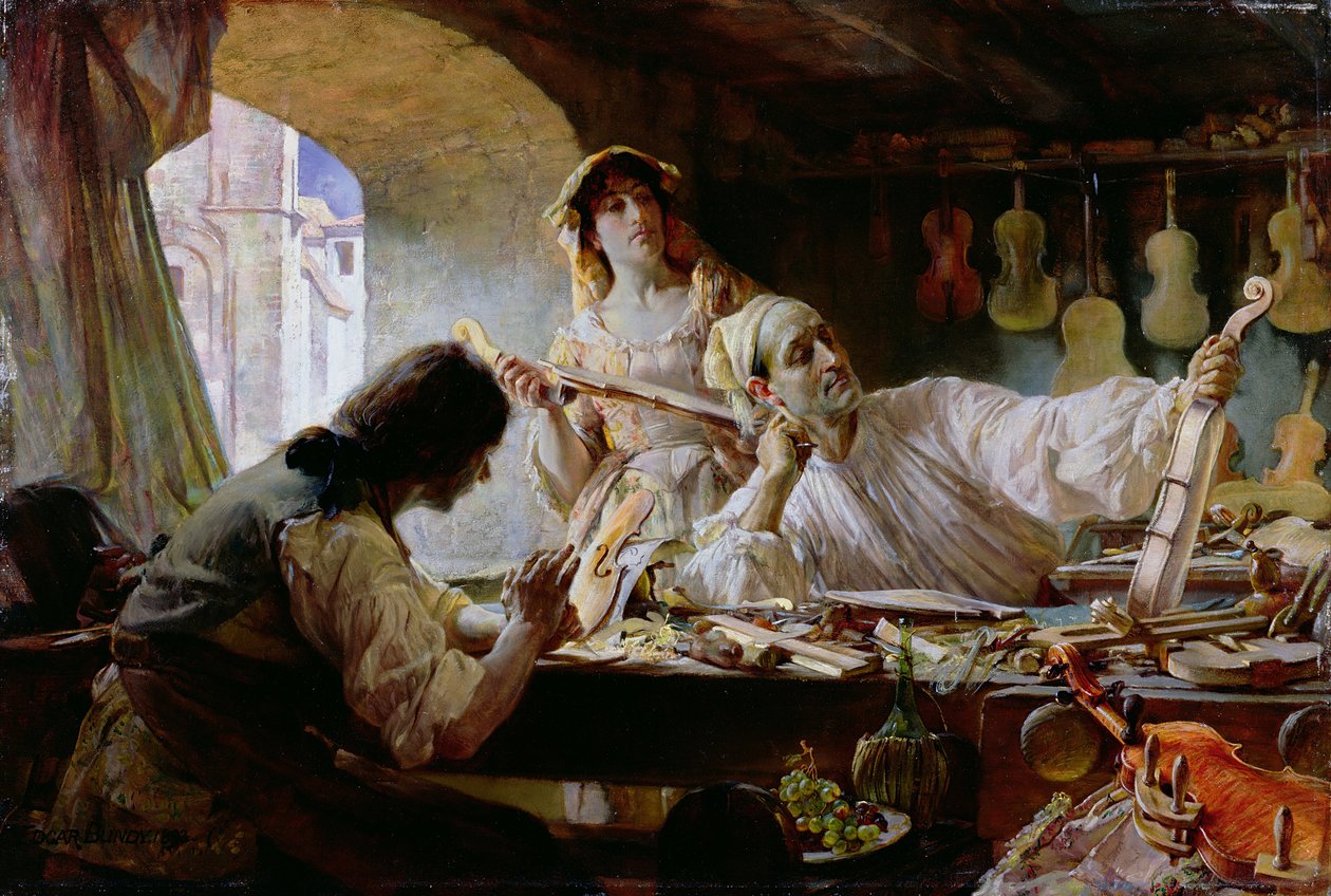 Antonio Stradivari, 1893 (painel) de Edgar Bundy