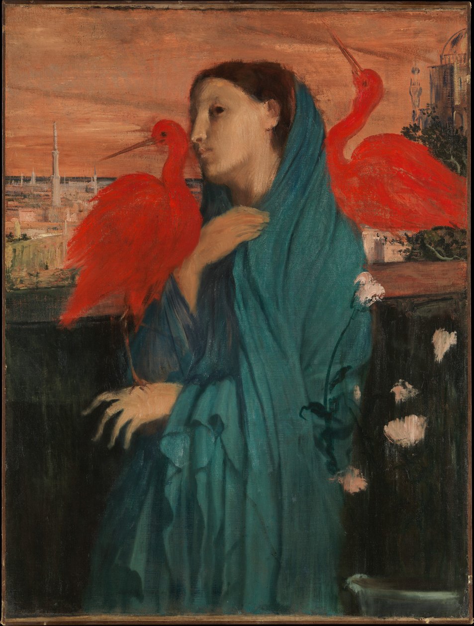 Mulher jovem, com, IbisnEnglish: mulher jovem, com, Ibisn de Edgar Degas