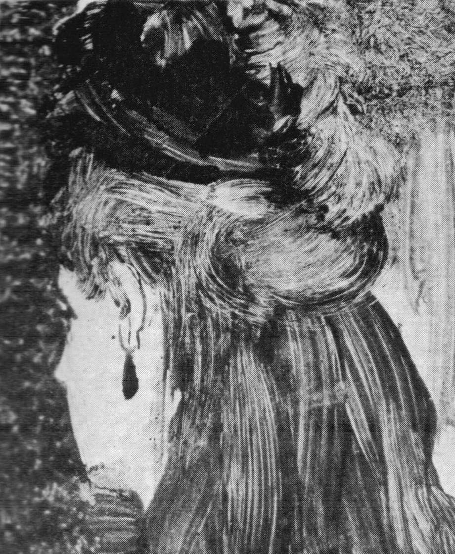 Perfil perdido no loop doreillen de Edgar Degas
