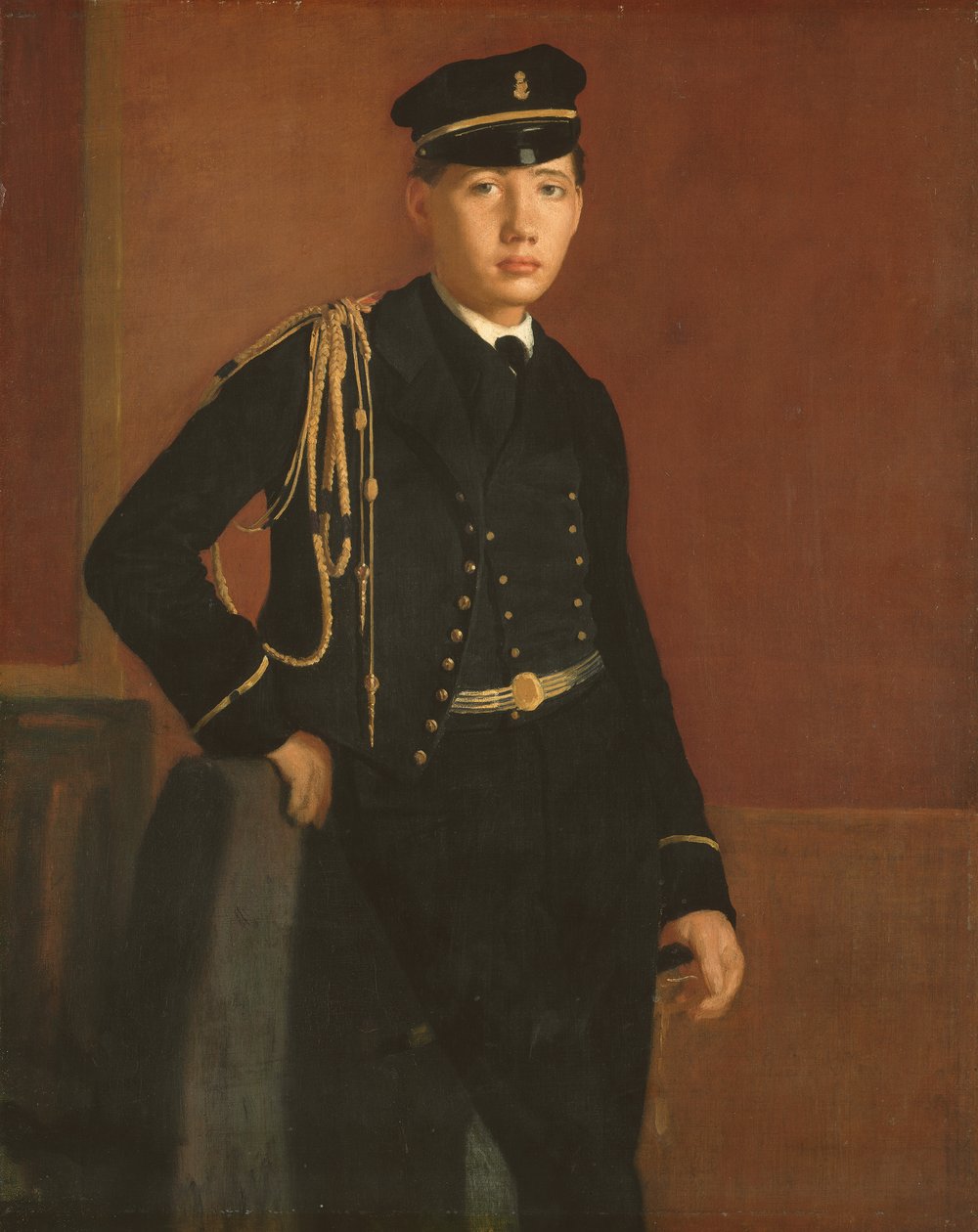 Achille De Gas com o uniforme de aspirante, 1856-7 de Edgar Degas