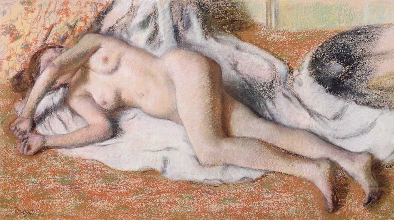 Depois do banho ou, nu reclinado de Edgar Degas